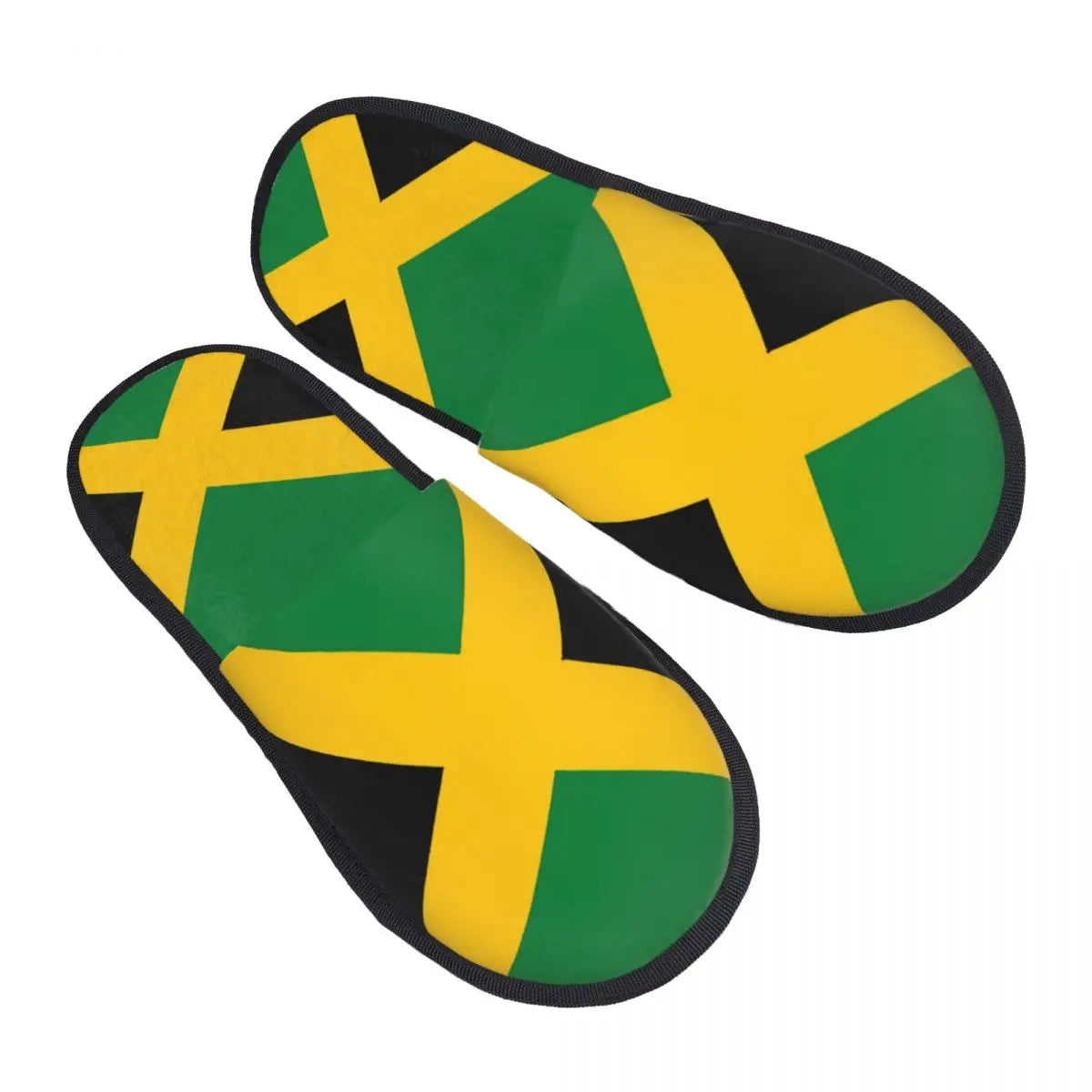 Rasta Stripe Memory Foam Slippers 