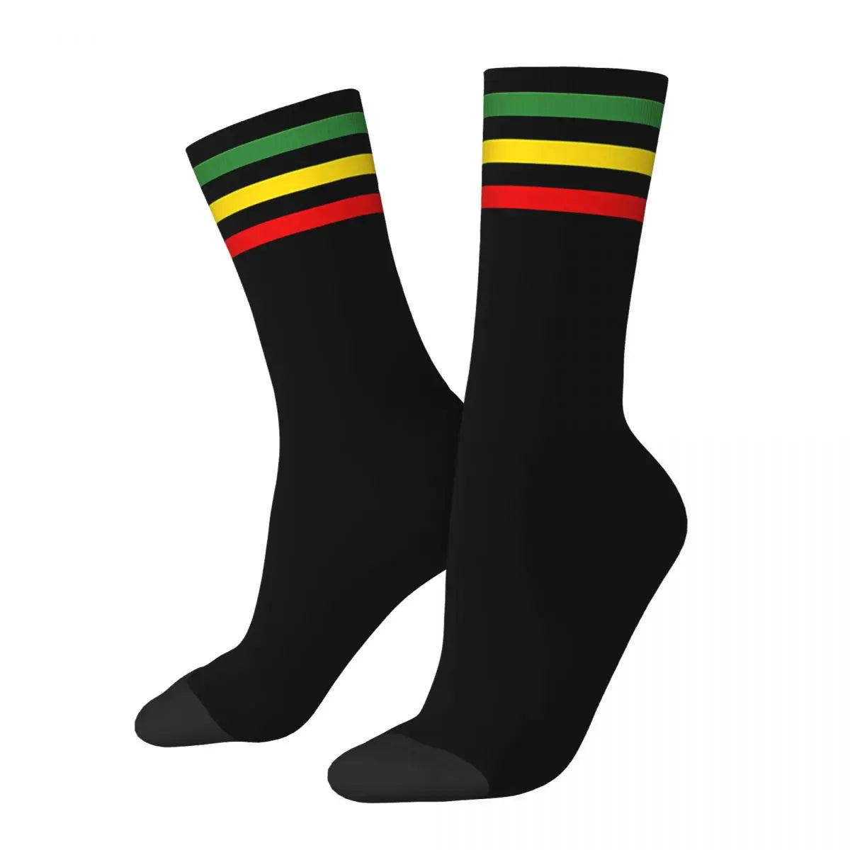 Rasta Printed Crew Socks